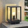 Lindby Giavanna jalustavalaisin, 29 cm, antrasiitti, IP44, E27