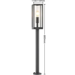 Lindby Giavanna polkuvalaisin, 80 cm, antrasiitti, IP44, E27