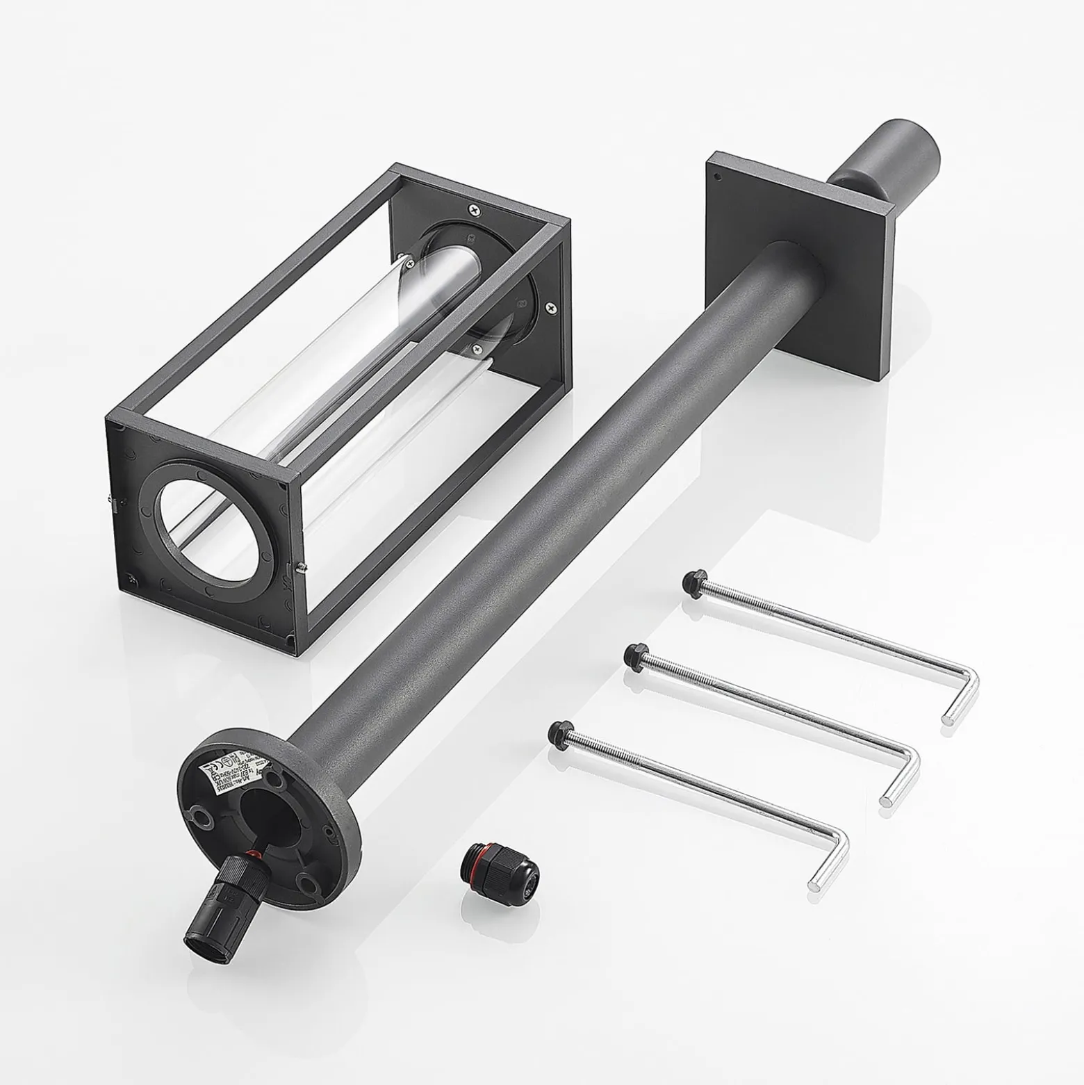 Lindby Giavanna polkuvalaisin, 80 cm, antrasiitti, IP44, E27