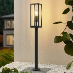 Lindby Giavanna polkuvalaisin, 80 cm, antrasiitti, IP44, E27