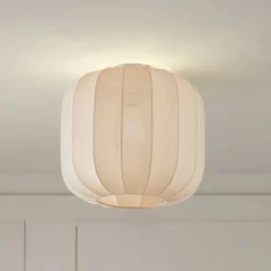Lindby Helin kattovalaisin, beige, kangas, Ø 35 cm