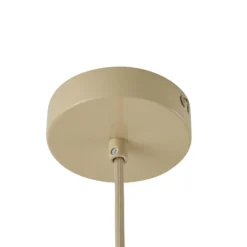 Lindby Helin-riippuvalaisin, beige, Ø 70 cm, tekstiili, 3 x E27