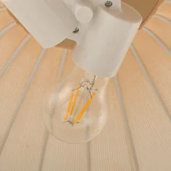 Lindby Helin-riippuvalaisin, beige, Ø 70 cm, tekstiili, 3 x E27