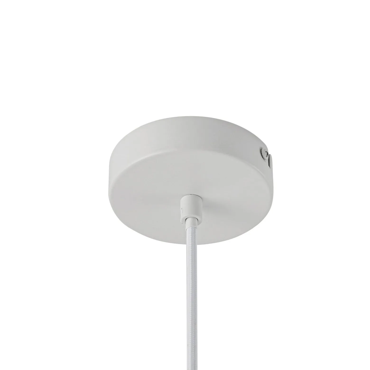Lindby Helin-riippuvalaisin, valkoinen, Ø 70 cm, tekstiili, 3 x E27