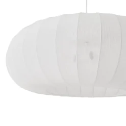 Lindby Helin-riippuvalaisin, valkoinen, Ø 70 cm, tekstiili, 3 x E27