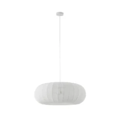 Lindby Helin-riippuvalaisin, valkoinen, Ø 70 cm, tekstiili, 3 x E27
