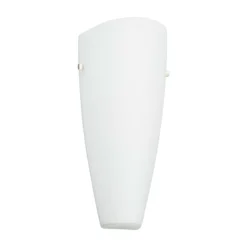 Lindby Hermine -seinävalaisin, valkoinen, lasi, korkeus 31 cm, E27