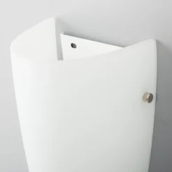 Lindby Hermine -seinävalaisin, valkoinen, lasi, korkeus 31 cm, E27