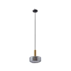 Lindby Hildur-riippuvalaisin, Ø 22 cm, 1-lamppuinen, savuharmaa, lasi