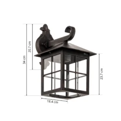 Lindby Ida ulkoseinävalaisin, ruosteenvärinen, lyhty, 34 cm, E27