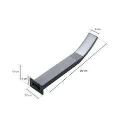 Lindby Ilvita LED-seinävalaisin, 60 cm, antrasiitti, metalli, IP54
