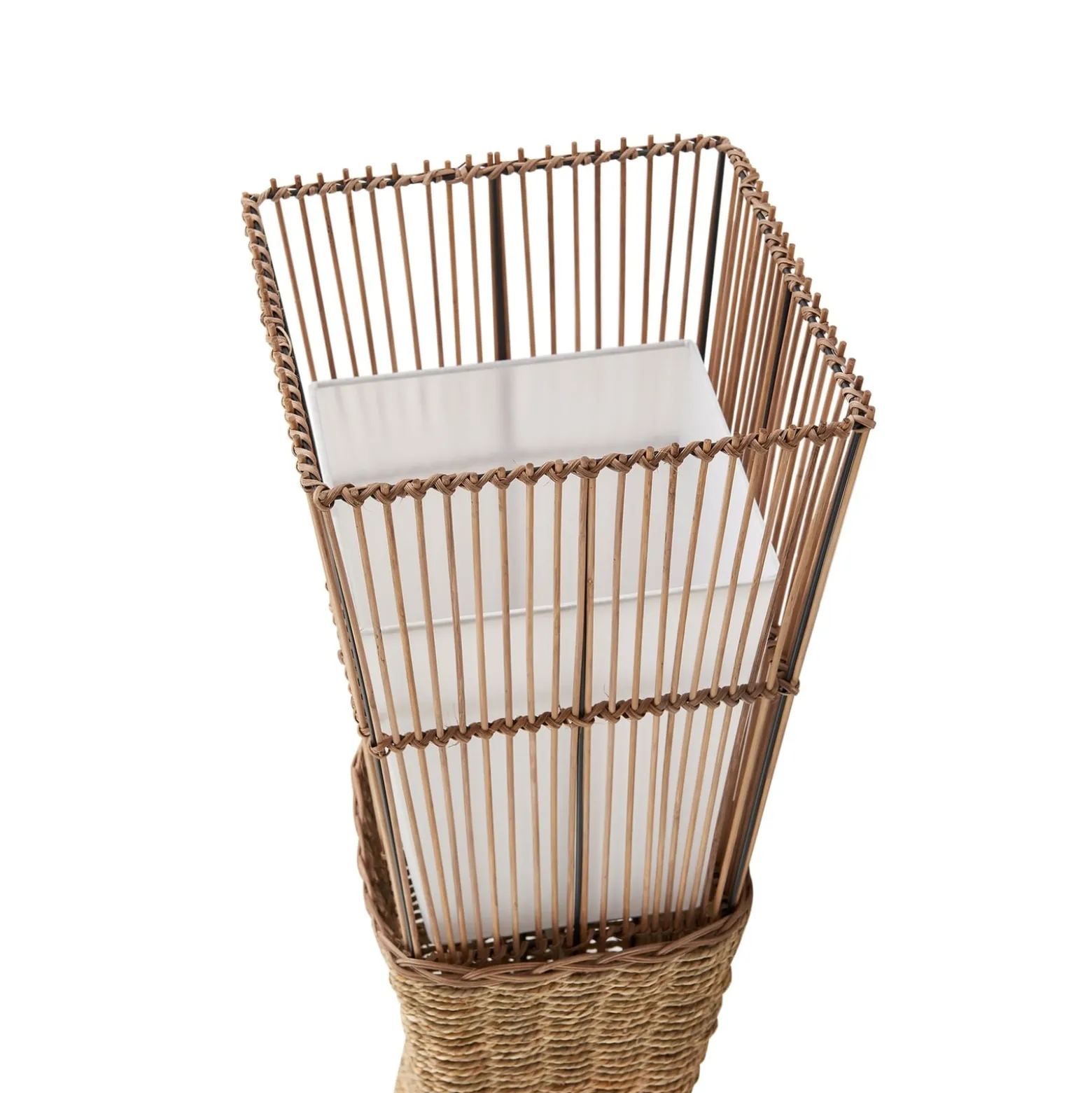 Lindby Jacinto lattiavalaisin, bambu, hamppu, korkeus 130 cm