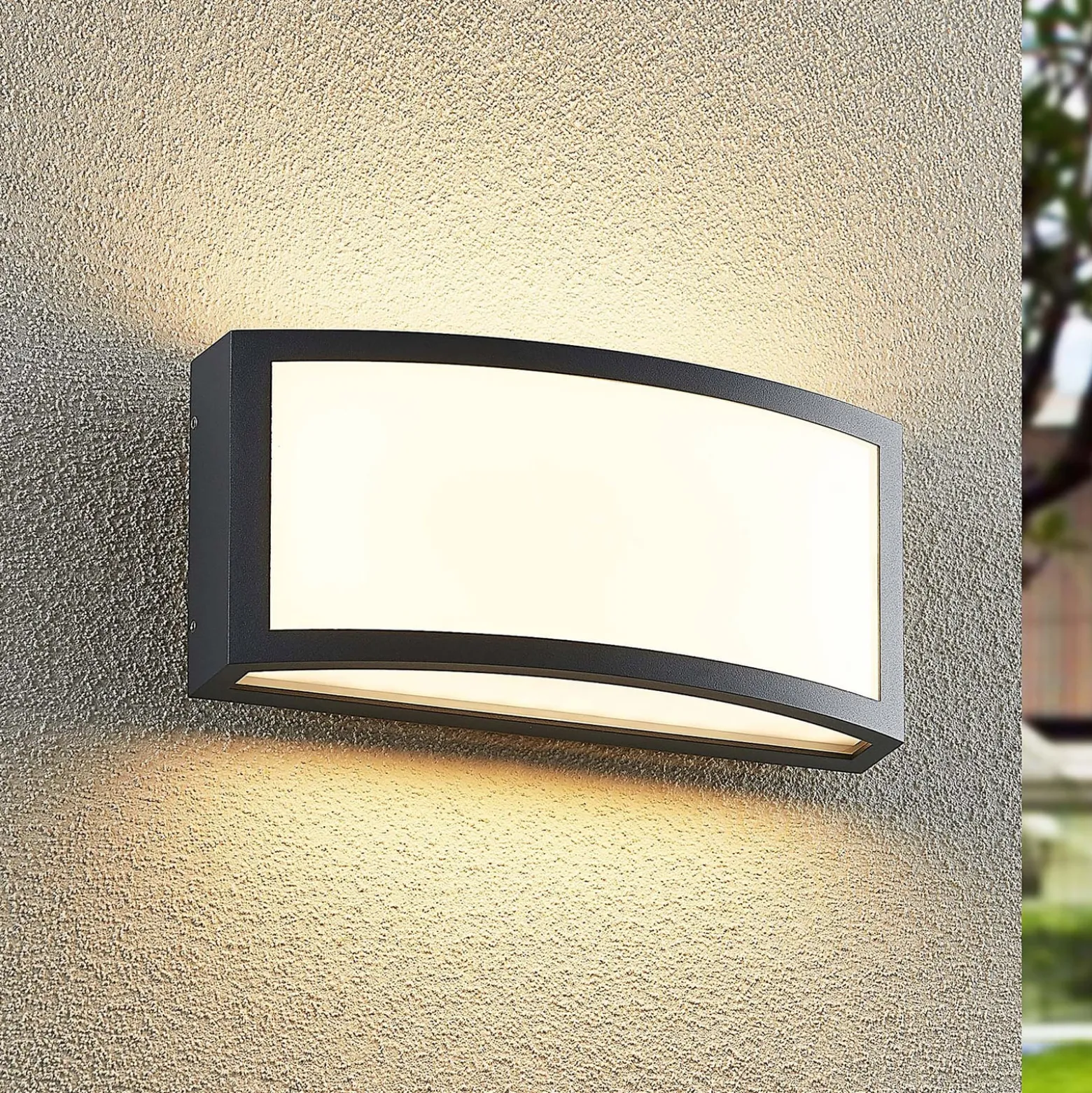 Lindby Jakari LED-ulkoseinävalaisin, kulmikas, valkoinen