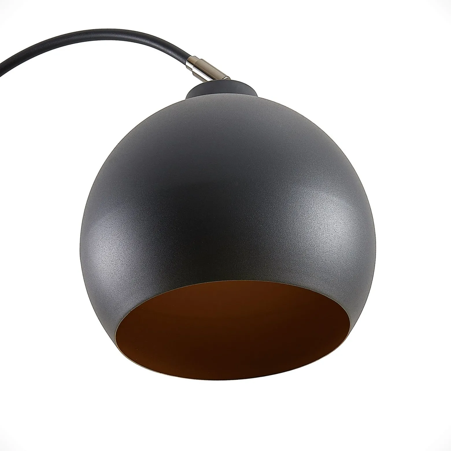 Lindby kaarilamppu Minali, musta, metalli, korkeus 148 cm, E27
