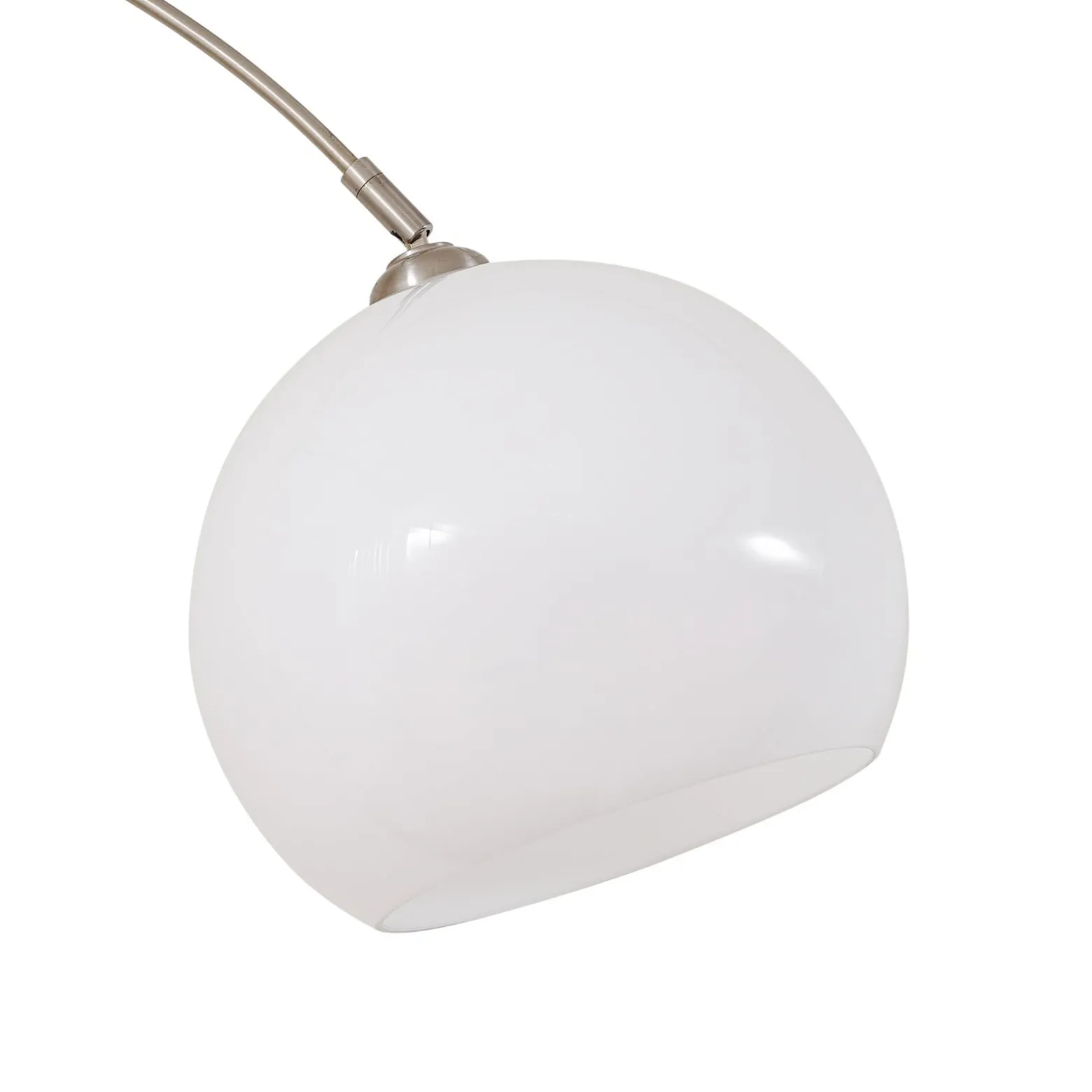 Lindby kaari-valaisin Alverton, valkoinen/nikkeli, lasi, 197 cm