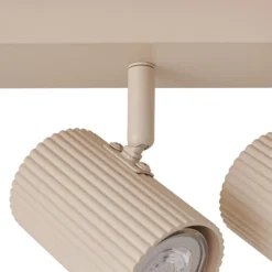 Lindby Kardis -kattokohdevalo, beige, 6-lamppuinen, metalli, GU10