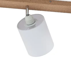 Lindby kattokohdevalo Imarin, 56 cm, 3-lamppuinen, valkoinen, puu