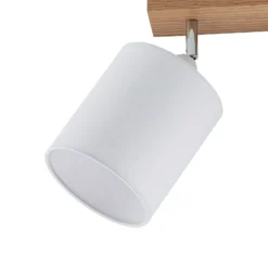 Lindby kattokohdevalo Imarin, 56 cm, 3-lamppuinen, valkoinen, puu