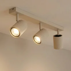 Lindby kattospotti Kardis, beige, 3-lamppuinen, metalli, GU10