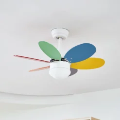 Lindby-kattotuuletin valolla, Litur, hiljainen, Ø 77 cm, E27
