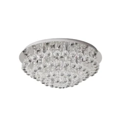 Lindby kattovalaisin Antonino, 8-valo, kromi, kristalli, 55cm