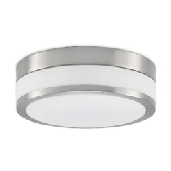 Lindby kattovalaisin Flavi, Ø 28 cm, nikkeli, lasi, IP44, E27