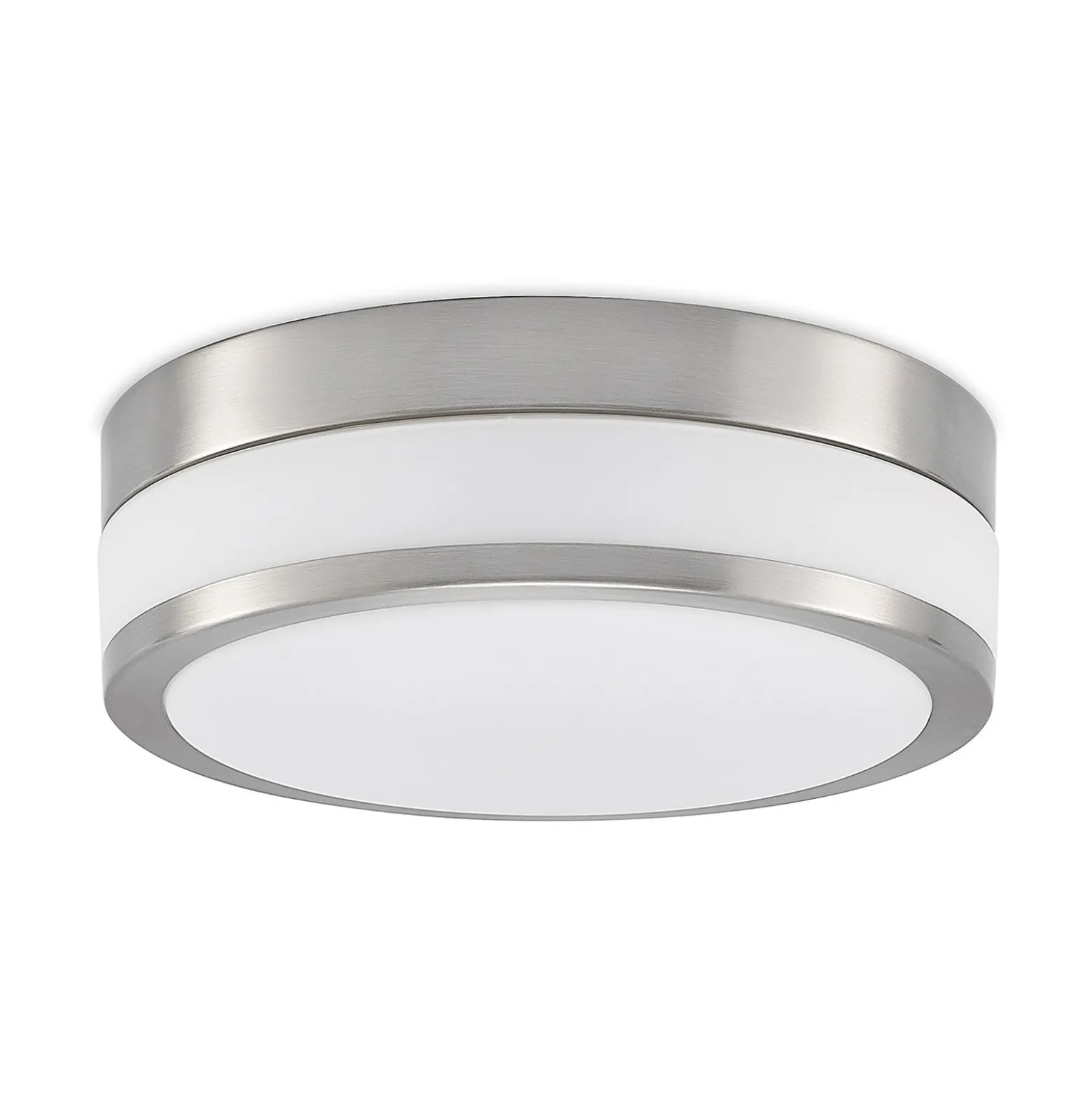 Lindby kattovalaisin Flavi, Ø 28 cm, nikkeli, lasi, IP44, E27