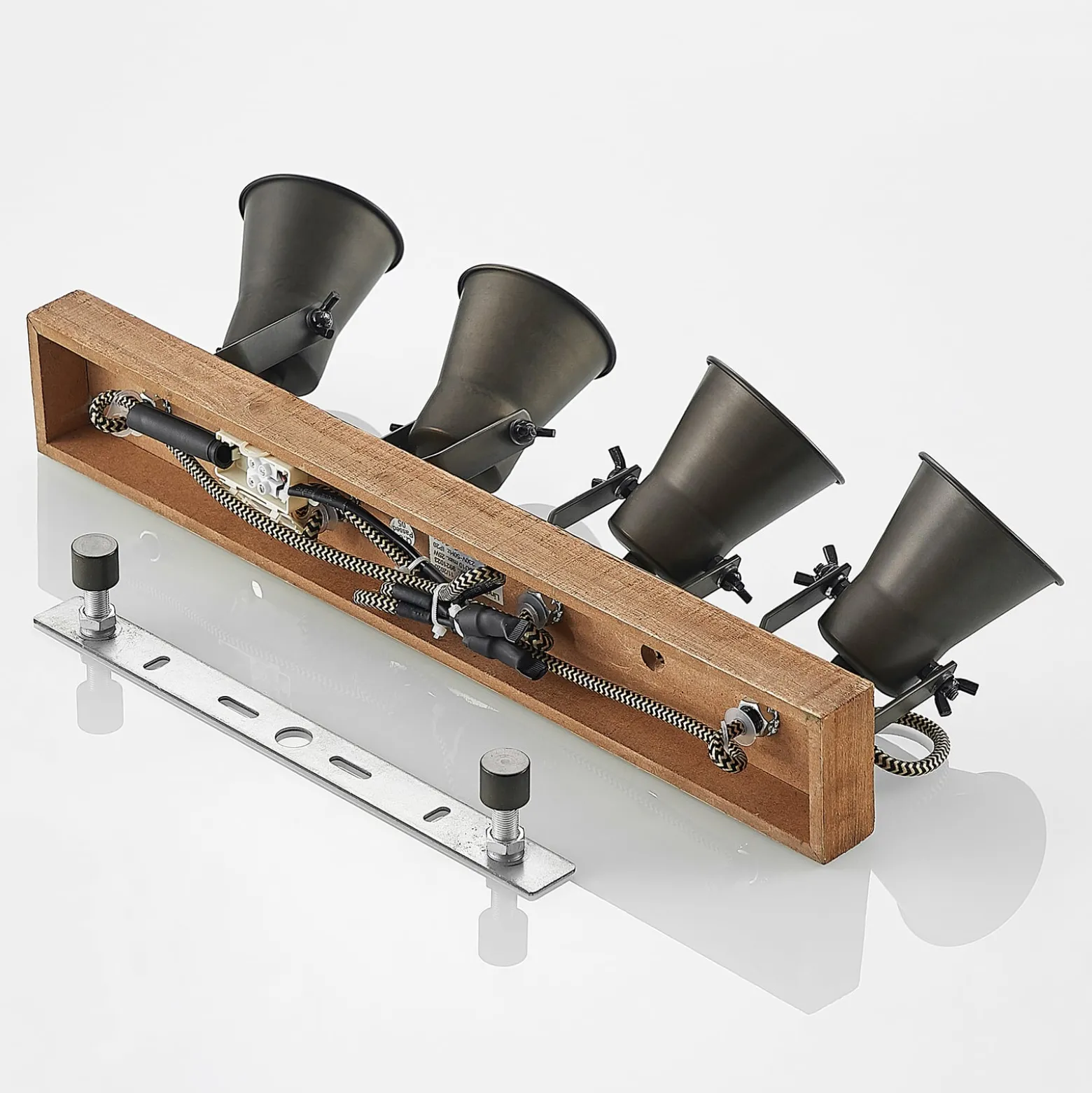 Lindby kattovalaisin Grandesa, 35 cm, 4-valo, puu, metallia