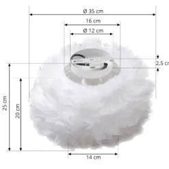 Lindby kattovalaisin Heven, Ø 35 cm, valkoinen, muovi, E27
