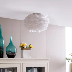 Lindby kattovalaisin Heven, Ø 35 cm, valkoinen, muovi, E27