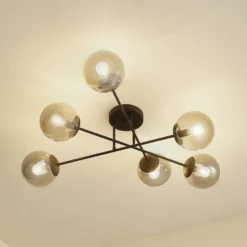 Lindby kattovalaisin Isamer, savunharmaa, Ø 80 cm, pallo