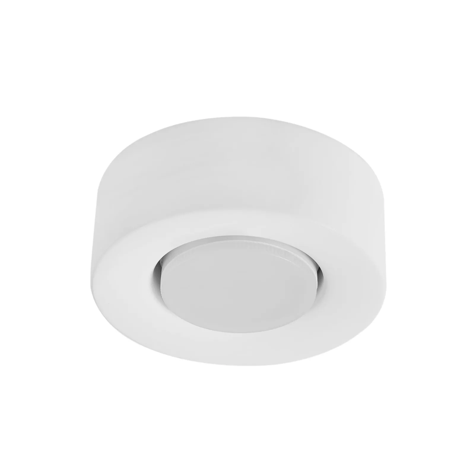 Lindby kattovalaisin Levia, 1-valo, Ø 14 cm, valkoinen, kipsi
