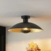Lindby kattovalaisin Narisara, Ø 40 cm, E27, musta-kultainen