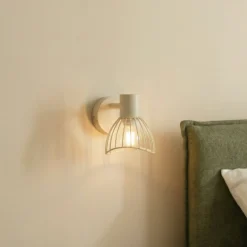Lindby kattovalaisin Piena, beige, 1-valo, metalli, Ø 93.cm