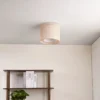 Lindby kattovalaisin Soula, Ø 26 cm, beige, muovia, E27