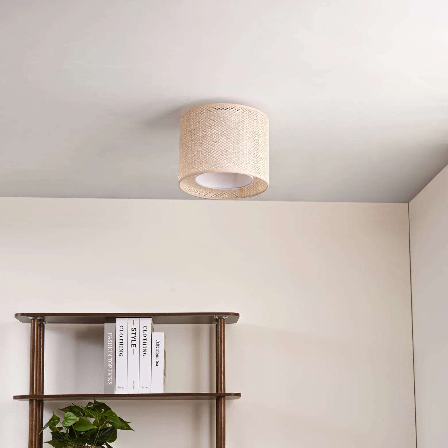 Lindby kattovalaisin Soula, Ø 26 cm, beige, muovia, E27