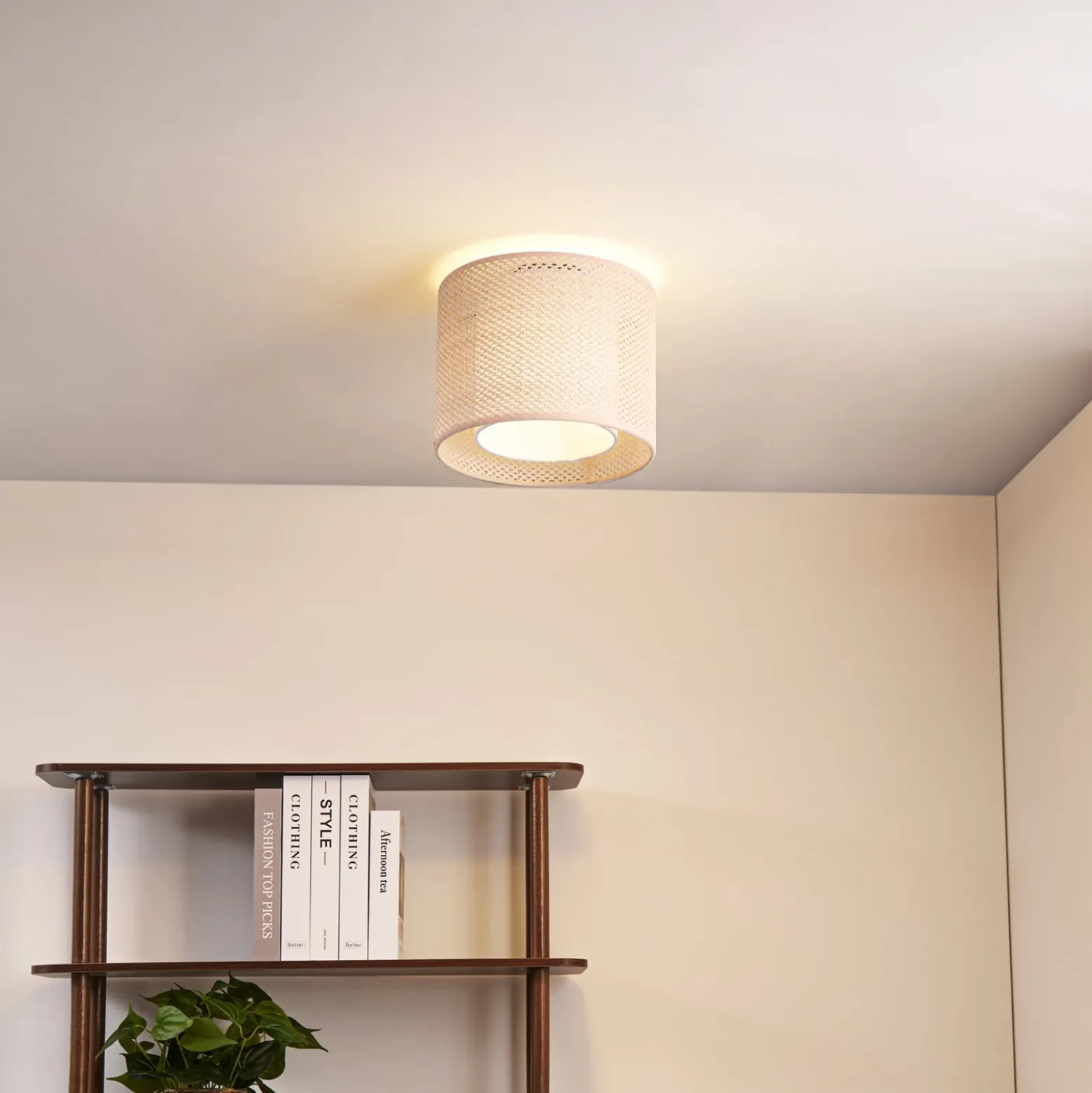 Lindby kattovalaisin Soula, Ø 26 cm, beige, muovia, E27
