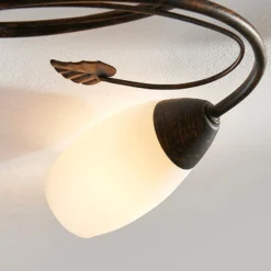 Lindby kattovalaisin Stefania, 6-valo, musta/kulta, 68cm