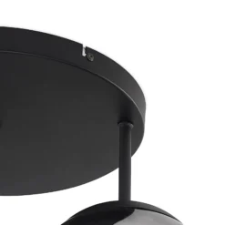 Lindby kattovalaisin Teeja, savu, 3-valaisin, Ø47cm, lasi, E27