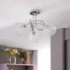 Lindby kattovalaisin Ticino, Ø 40 cm, kromi, lasi, metalli
