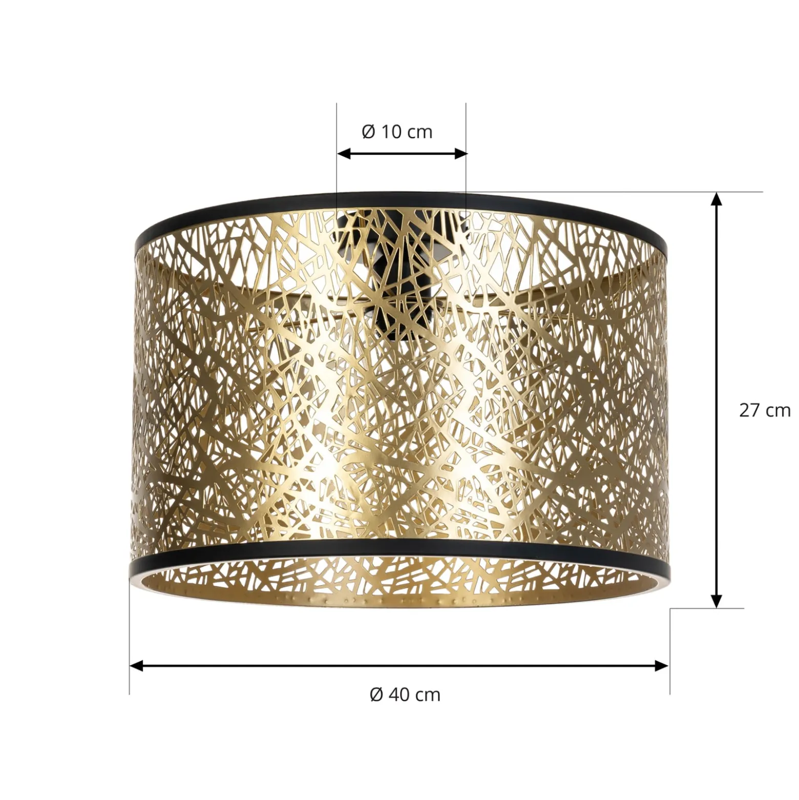 Lindby kattovalaisin Yonah, kullanvärinen, metalli, Ø 40 cm, E27