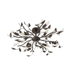 Lindby kattovalaisin Yos, 8-lamppuinen, 85 cm, musta-kultainen, E14