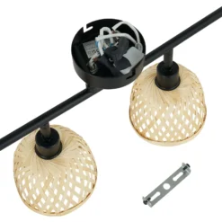 Lindby kattovalaisin Youstin, 70,5 cm pitkä, bambu 4-valo, E14