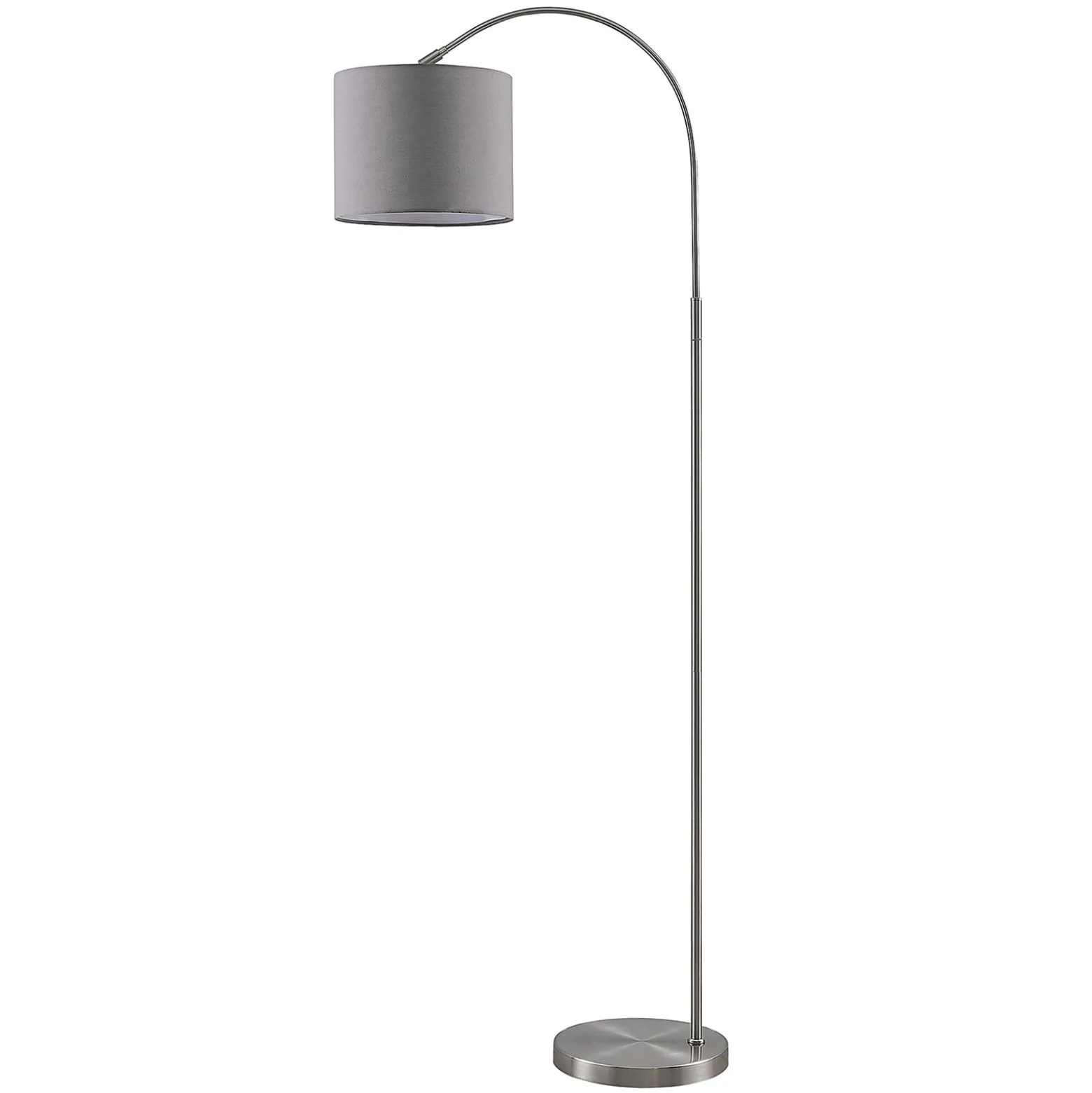 Lindby Keriba -lattiavalaisin, nikkeli/harmaa, kangas, 150 cm, E27