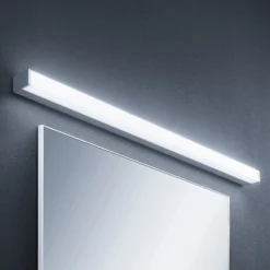 Lindby Klea LED-kylpyhuonevalaisin, 120 cm, kromi, metalli, IP44