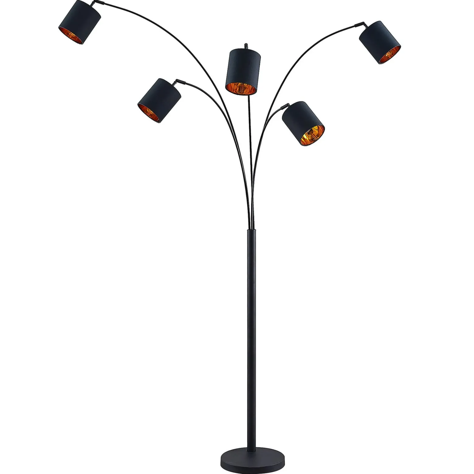 Lindby lattiavalaisin Abiram, musta/kulta, tekstiili, 70cm