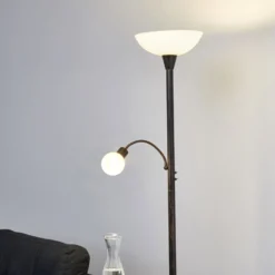 Lindby lattiavalaisin Elaina, lukuvalaisin, ruosteenvärinen, 180 cm, E27