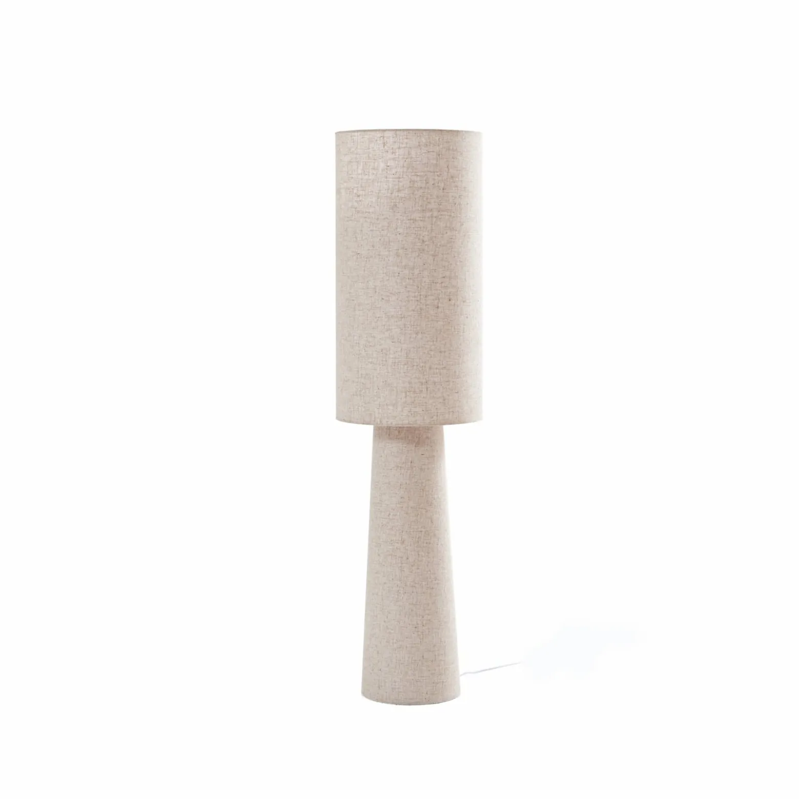 Lindby lattiavalaisin Elfie, korkeus 124 cm, beige, pellava, 2x E27
