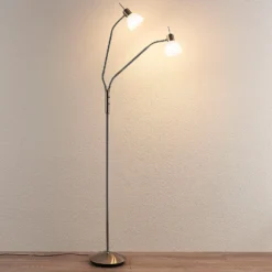 Lindby lattiavalaisin Gwendolin, 160 cm, nikkelinvärinen, 2-valo.