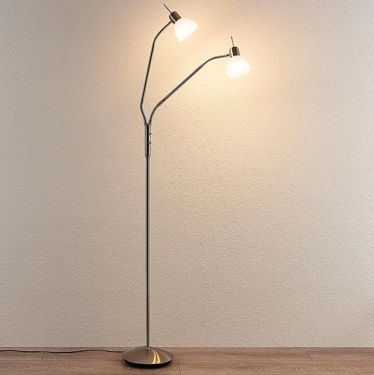 Lindby lattiavalaisin Gwendolin, 160 cm, nikkelinvärinen, 2-valo.